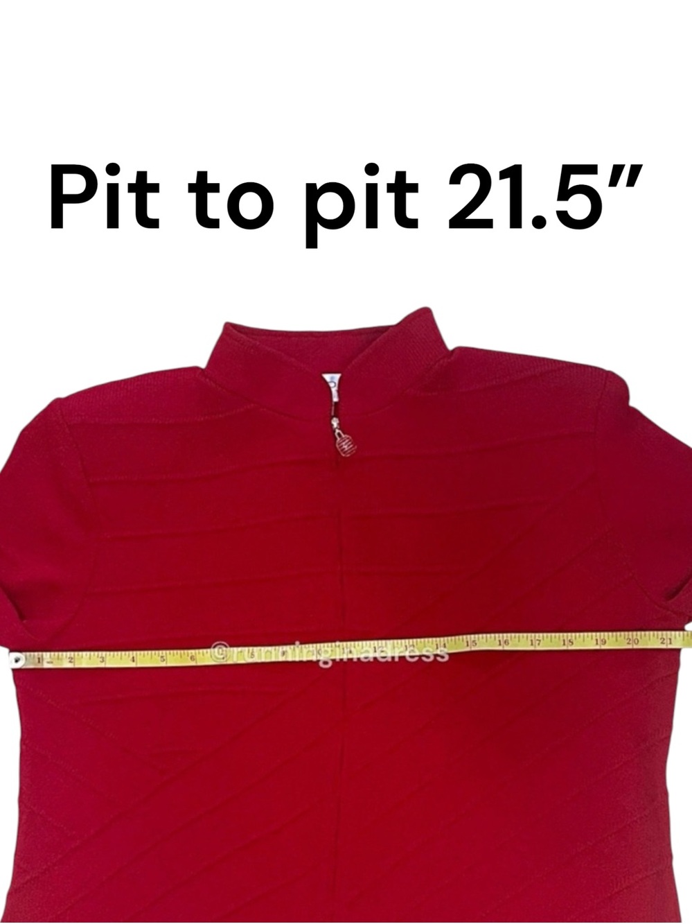 St John Collection Red Santana Knit Zip Jacket 12 Vintage Marie Gray Mock Neck - Picture 12 of 15